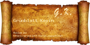 Grünblatt Kevin névjegykártya